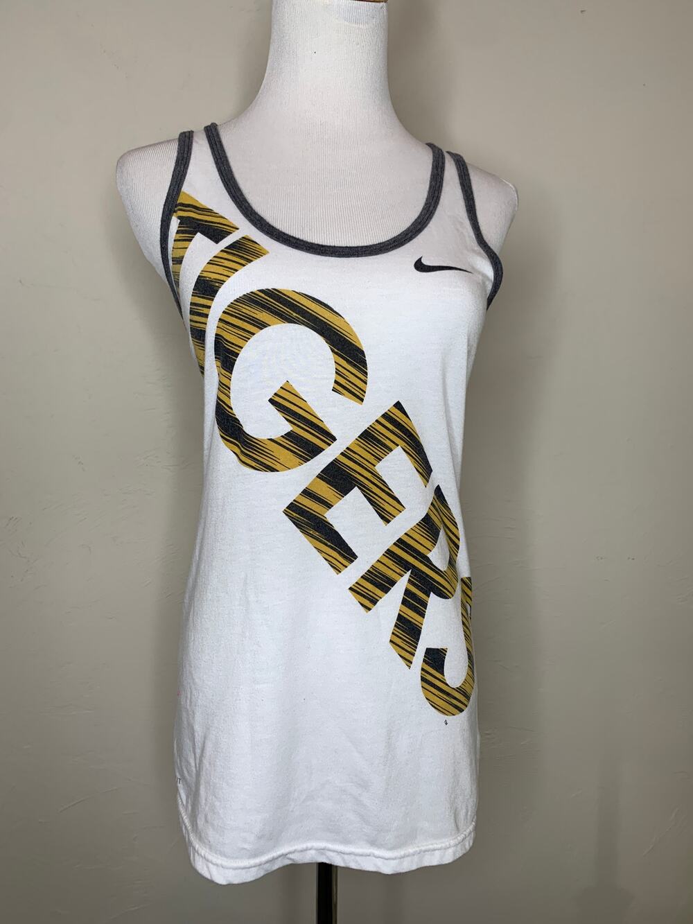 Nike Dri Fit Racer Back Tank Tigers Graphics Sz XS